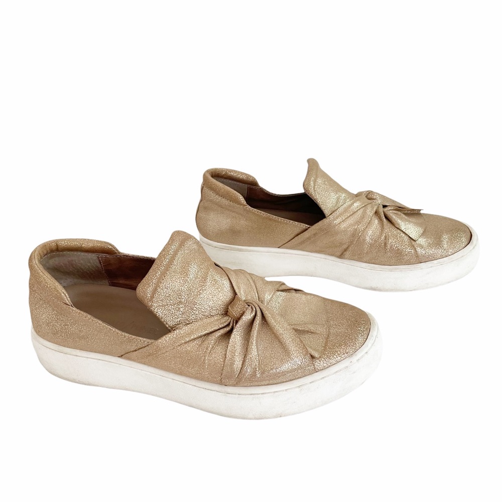 Donald Pliner Celest Metallic Gold Slip On Sneaker 7.5